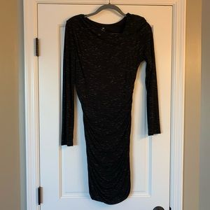 H&M Black Long Sleeve Fitted Dress